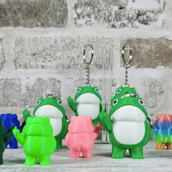 Middle Finger Frog Keychain | Gag Gift | Unique Gift | 3D Printed - Picture 12 of 12